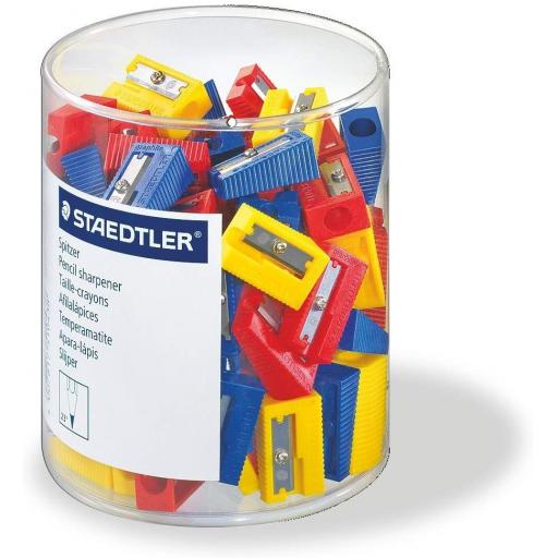 Staedtler Single Hole Plastic Sharpeners - Tub of 100