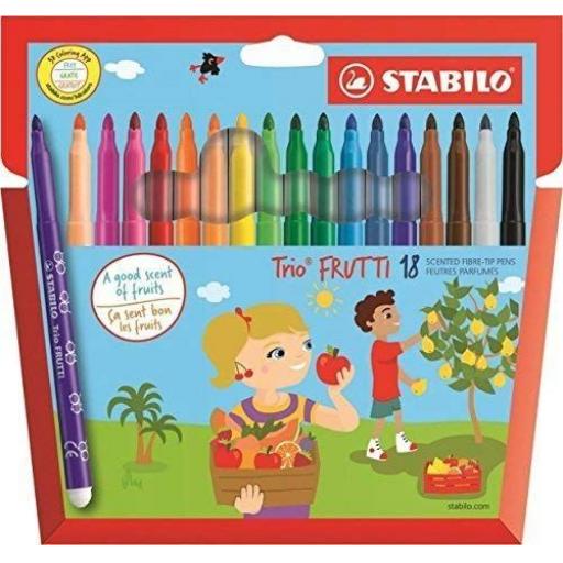 Stabilo Trio Frutti Fibre Tip Pens - Pack of 18