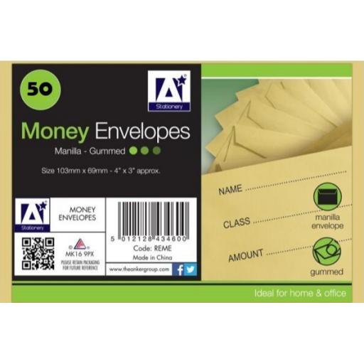 IGD Dinner Money Envelopes - Pack of 50