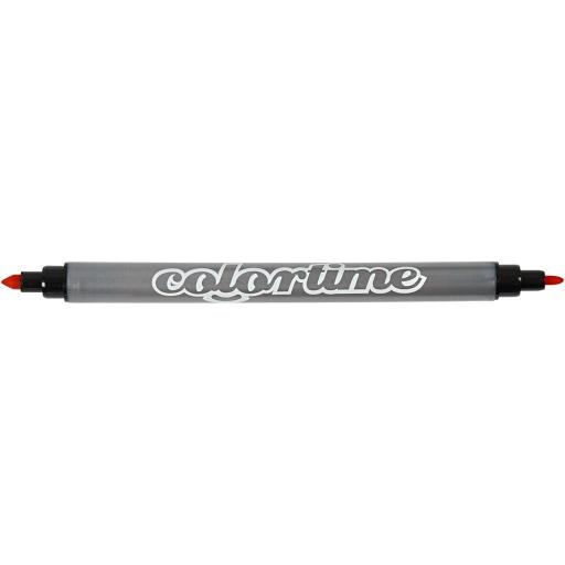 Colortime Double-Ended Felt Tip Pens, Assorted - Pack of 20