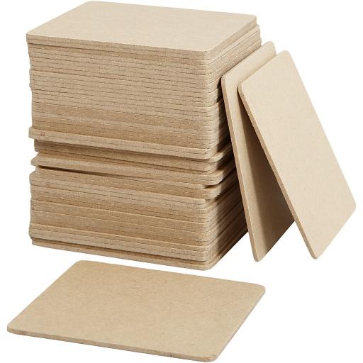 Creativ MDF 10x10cm Coasters - Pack of 50