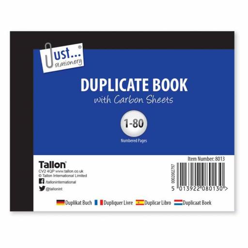 JS Duplicate Book Half Size with Carbon Sheets - 80 Sets