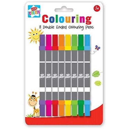 Kids Create Double Ended Colouring Pens - Pack of 8