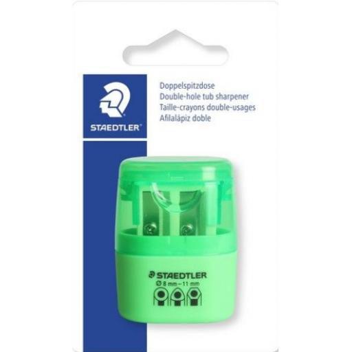 Staedtler Double Hole Tub Sharpener Green