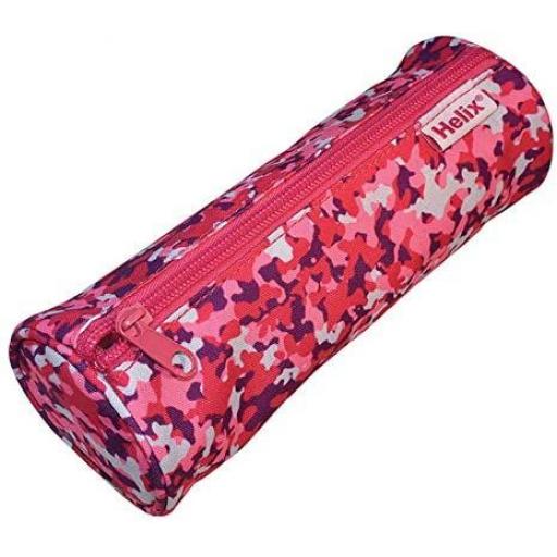 Helix Oxford Camo Pencil Case - Pink