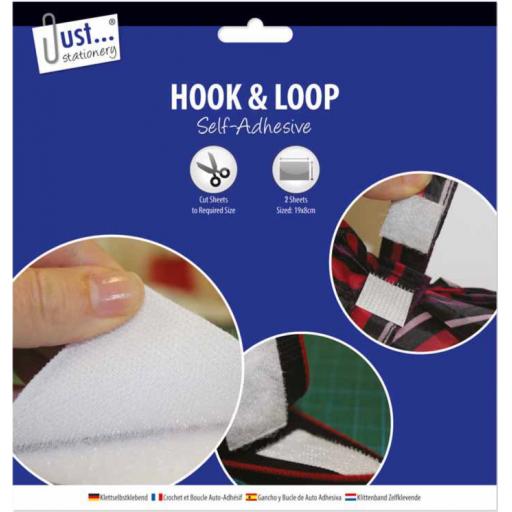 JS Self-Adhesive Hook & Loop Sheets - Pack of 2