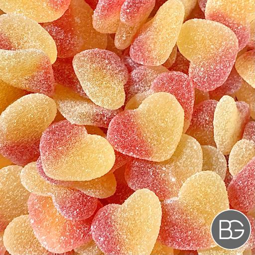 Fizzy Peach Hearts