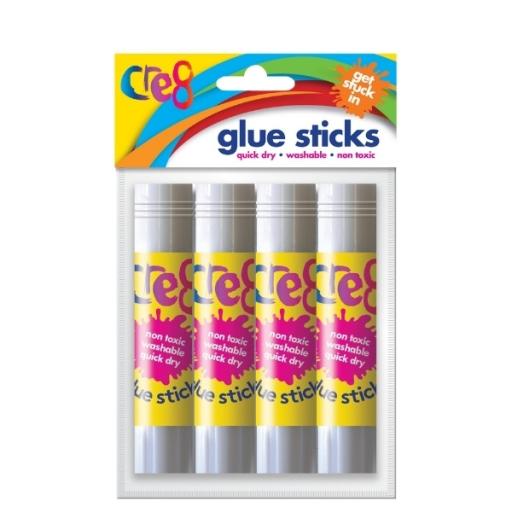 Cre8 Non-Toxic Glue Sticks - Pack of 4