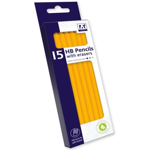 IGD HB Pencils with Erasers - Box of 15