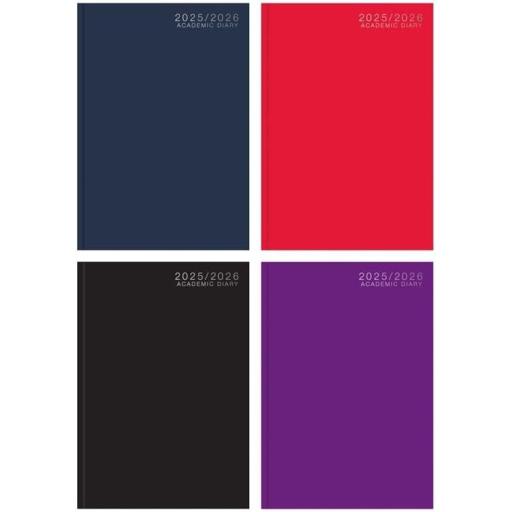 Tallon Academic Diary A4 Week to View 25-26, Classic Colours X1