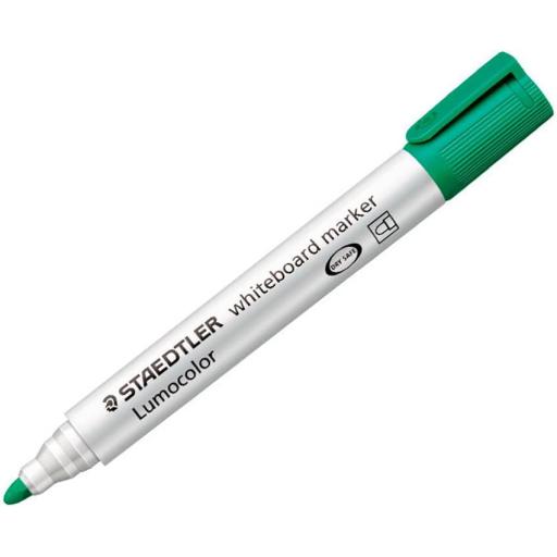 Staedtler Lumocolor Whiteboard Marker Dry Erase Pen, Bullet Tip, Light Green - Pack of 4