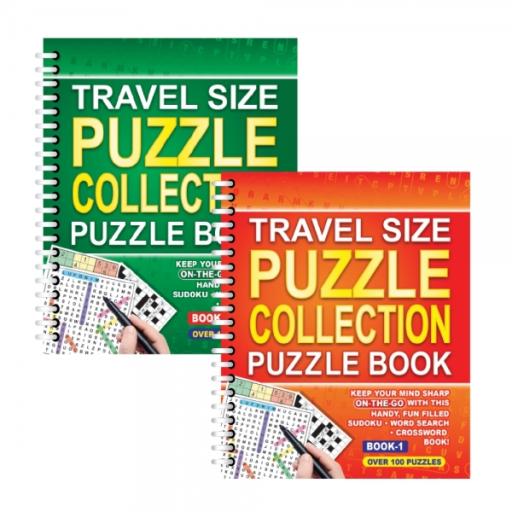 Squiggle A5 Travel Size Spiral Puzzle Collection Mixed Books - Set of 2