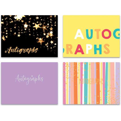 Tallon Autograph Book - Assorted Designs Bulk Pack X12