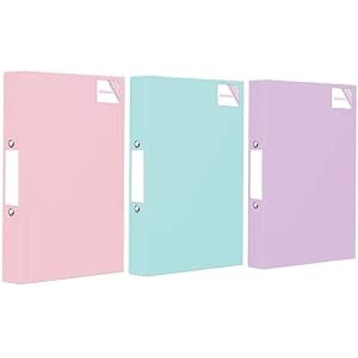 IGD A4 Ringbinder Folder - Assorted Pastel Colours X1