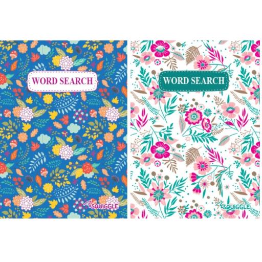 Squiggle A5 Floral Wordsearch Puzzle Books - Set of 2