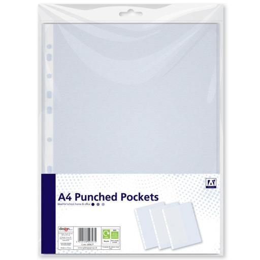 IGD A4 Punched Pockets - Pack of 40