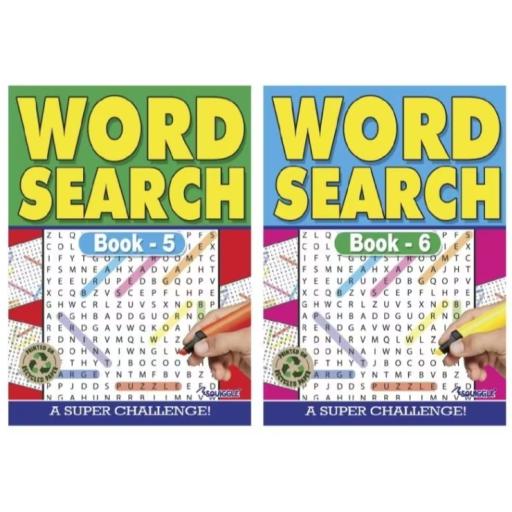 Squiggle A4 Wordsearch Books - Set of 2