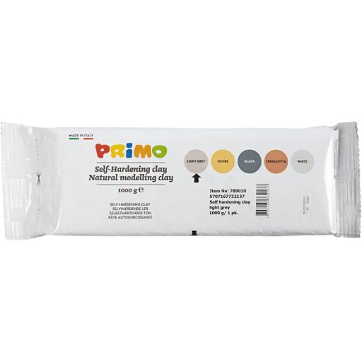 Primo Self Hardening Clay 1kg Light Grey