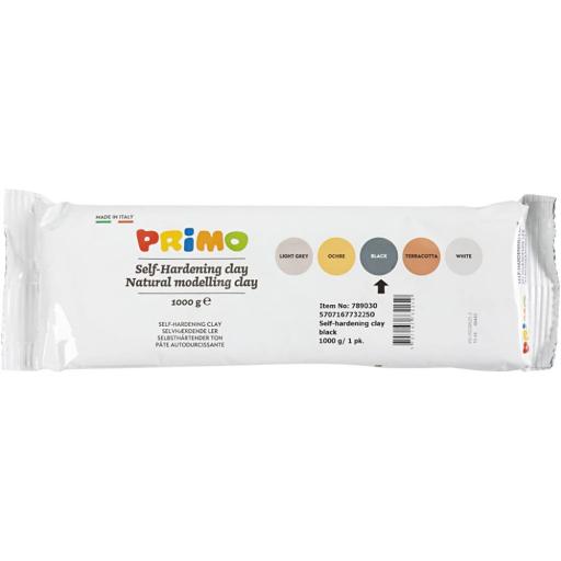 Primo Self Hardening Clay 1kg Black