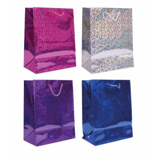 Holographic Gift Bag Large (32cm x 26cm) - Pack of 12