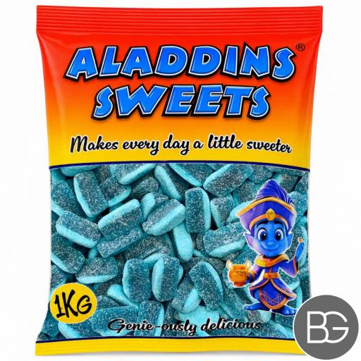 Aladdin's Sweets - Sour Blue Raspberry Slices 1kg