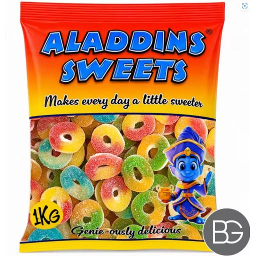 Bulk Bag - Aladdin's Sweets - Sour Mixed Rings 1kg
