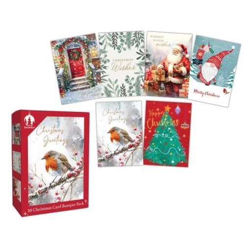Tallon Bumper Mixed Xmas Cards - Box of 30